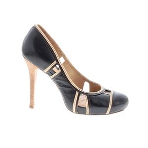 Classic LAMB Black High Heel with Tan Trim